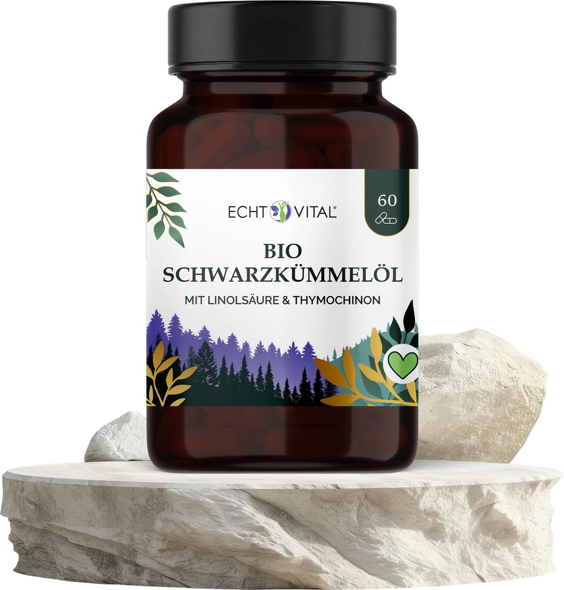 Bio Schwarzkümmelöl -  1500 mg Thymochinon - ECHT VITAL Premium Qualität